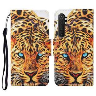 For Xiaomi Mi Note 10 Lite Colored Drawing Pattern Horizontal Flip Leather Case with Holder & Card Slots & Wallet & Lanyard(Yellow Leopard)