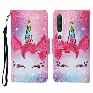 For Xiaomi Mi Note 10 / Note 10 Pro Colored Drawing Pattern Horizontal Flip Leather Case with Holder & Card Slots & Wallet & Lanyard(Eyelash Unicorn)