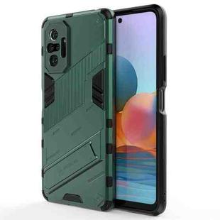 For Xiaomi Redmi Note 10 Pro Punk Armor 2 in 1 PC + TPU Shockproof Case with Invisible Holder(Green)