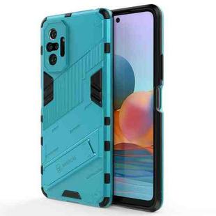 For Xiaomi Redmi Note 10 Pro Punk Armor 2 in 1 PC + TPU Shockproof Case with Invisible Holder(Blue)