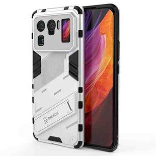 For Xiaomi Mi 11 Ultra Punk Armor 2 in 1 PC + TPU Shockproof Case with Invisible Holder(White)