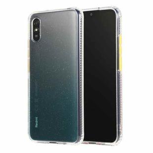 For Xiaomi Redmi 9A Gradient Shockproof TPU + Acrylic Case with Detachable Buttons(Green)