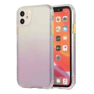 For iPhone 11 Gradient Shockproof TPU + Acrylic Case with Detachable Buttons (Purple)
