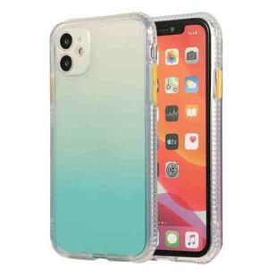 For iPhone 11 Gradient Shockproof TPU + Acrylic Case with Detachable Buttons (Green)
