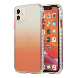 For iPhone 11 Gradient Shockproof TPU + Acrylic Case with Detachable Buttons (Orange)