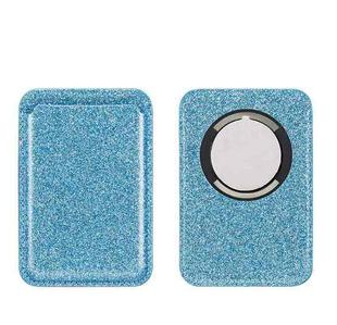 Glitter Powder Leather Wallet Pouch Card Holder Card Case(Blue)