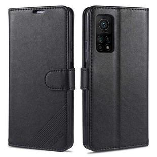 For Xiaomi Mi 10T 5G AZNS Sheepskin Texture Horizontal Flip Leather Case with Holder & Card Slots & Wallet(Black)