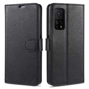 For Xiaomi Mi 10T Pro 5G AZNS Sheepskin Texture Horizontal Flip Leather Case with Holder & Card Slots & Wallet(Black)