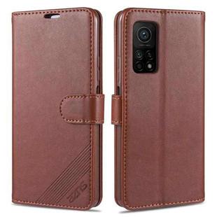 For Xiaomi Redmi K30S AZNS Sheepskin Texture Horizontal Flip Leather Case with Holder & Card Slots & Wallet(Brown)