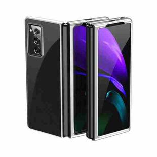 For Samsung Galaxy Z Fold2 5G Ultra-thin Electroplated Transparent Folding Case(Silver)
