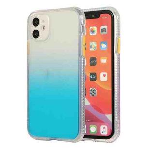 For iPhone 11 Pro Gradient Shockproof TPU + Acrylic Case with Detachable Buttons (Blue)