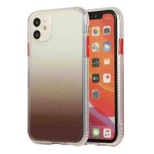 For iPhone 11 Pro Gradient Shockproof TPU + Acrylic Case with Detachable Buttons (Brown)