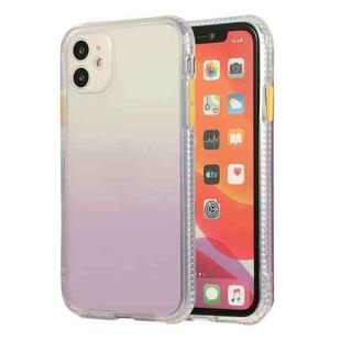 For iPhone 11 Pro Max Gradient Shockproof TPU + Acrylic Case with Detachable Buttons (Purple)