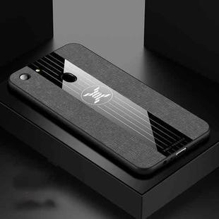For OPPO A73 XINLI Stitching Cloth Textue Shockproof TPU Protective Case(Gray)