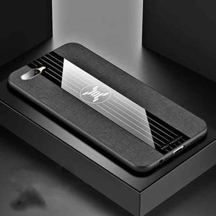 For OPPO K1 / R15X XINLI Stitching Cloth Textue Shockproof TPU Protective Case(Black)