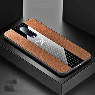 For OPPO R17 PRO XINLI Stitching Cloth Textue Shockproof TPU Protective Case(Brown)