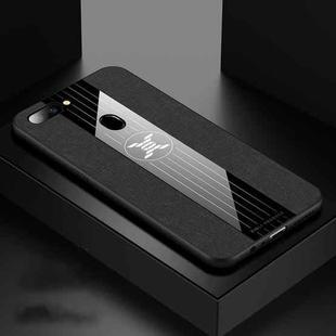 For OPPO R11S XINLI Stitching Cloth Textue Shockproof TPU Protective Case(Black)