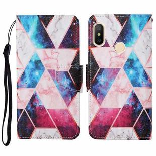 For Xiaomi Redmi Note 6 Pro Colored Drawing Pattern Horizontal Flip Leather Case with Holder & Card Slots & Wallet & Lanyard(Starry Marble)