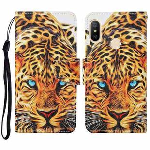 For Xiaomi Redmi Note 6 Pro Colored Drawing Pattern Horizontal Flip Leather Case with Holder & Card Slots & Wallet & Lanyard(Yellow Leopard)