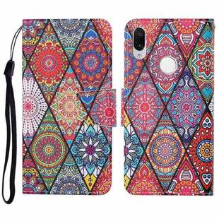 For Xiaomi Redmi Note 7 / 7 Pro Colored Drawing Pattern Horizontal Flip Leather Case with Holder & Card Slots & Wallet & Lanyard(Rhombus Totem)