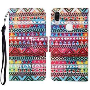 For Xiaomi Redmi Note 7 / 7 Pro Colored Drawing Pattern Horizontal Flip Leather Case with Holder & Card Slots & Wallet & Lanyard(Tribal Ethnic Style)