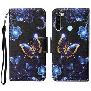 For Xiaomi Redmi Note 8 Colored Drawing Pattern Horizontal Flip Leather Case with Holder & Card Slots & Wallet & Lanyard(Moon Butterfly)