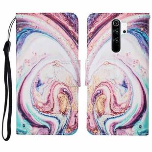 For Xiaomi Redmi Note 8 Pro Colored Drawing Pattern Horizontal Flip Leather Case with Holder & Card Slots & Wallet & Lanyard(Whirlpool Marble)