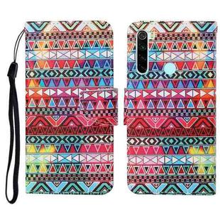 For Xiaomi Redmi Note 8T Colored Drawing Pattern Horizontal Flip Leather Case with Holder & Card Slots & Wallet & Lanyard(Tribal Ethnic Style)