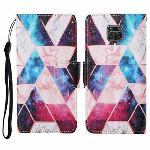 For Xiaomi Redmi Note 9 Pro Colored Drawing Pattern Horizontal Flip Leather Case with Holder & Card Slots & Wallet & Lanyard(Starry Marble)