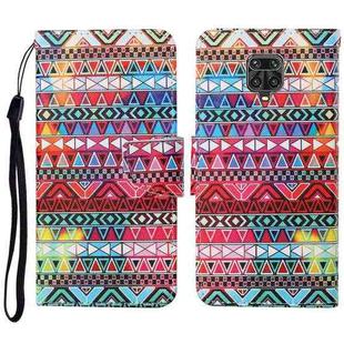 For Xiaomi Redmi Note 9 Pro Colored Drawing Pattern Horizontal Flip Leather Case with Holder & Card Slots & Wallet & Lanyard(Tribal Ethnic Style)