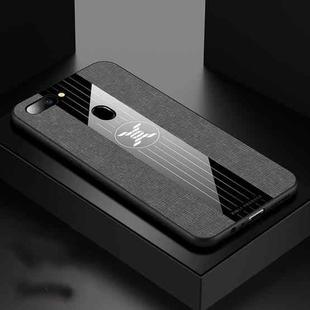 For OPPO  R11S Plus XINLI Stitching Cloth Textue Shockproof TPU Protective Case(Gray)