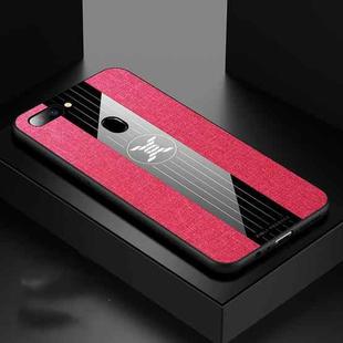For OPPO  R11S Plus XINLI Stitching Cloth Textue Shockproof TPU Protective Case(Red)