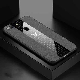 For OPPO R15 Dream Mirror Edition XINLI Stitching Cloth Textue Shockproof TPU Protective Case(Gray)