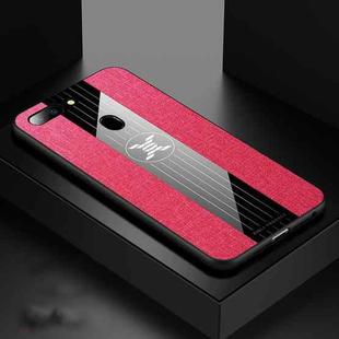 For OPPO R15 Dream Mirror Edition XINLI Stitching Cloth Textue Shockproof TPU Protective Case(Red)