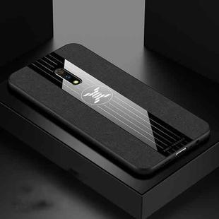 For OPPO Realme X / K3 XINLI Stitching Cloth Textue Shockproof TPU Protective Case(Black)
