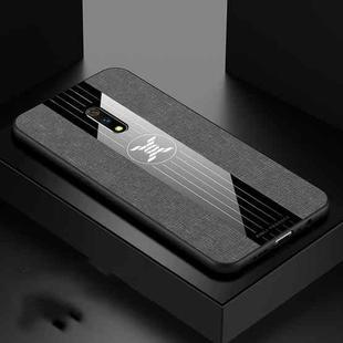 For OPPO Realme X / K3 XINLI Stitching Cloth Textue Shockproof TPU Protective Case(Gray)