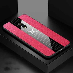 For OPPO Realme X / K3 XINLI Stitching Cloth Textue Shockproof TPU Protective Case(Red)