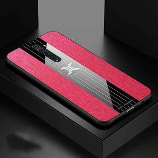 For OPPO RENO 2 XINLI Stitching Cloth Textue Shockproof TPU Protective Case(Red)