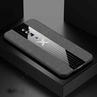 For OPPO Reno 10x Zoom XINLI Stitching Cloth Textue Shockproof TPU Protective Case(Gray)