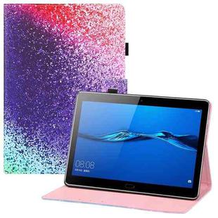 For Huawei MediaPad M3 Lite 10 Colored Drawing Horizontal Flip PU Leather Case with Holder & Card Slots & Wallet & Sleep / Wake-up Function(Rainbow Sand)