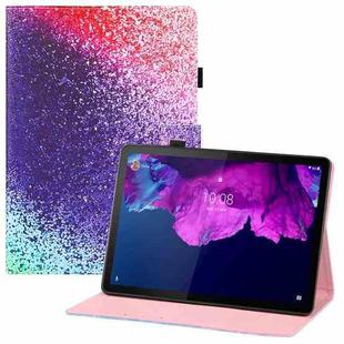 For Lenovo Tab P11 (Tab-J606F) Colored Drawing Horizontal Flip PU Leather Case with Holder & Card Slots & Wallet & Sleep / Wake-up Function(Rainbow Sand)