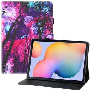 For Samsung Galaxy Tab S6 Lite P610 Colored Drawing Horizontal Flip PU Leather Case with Holder & Card Slots & Wallet & Sleep / Wake-up Function(Branches)