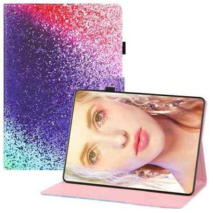 For Samsung Galaxy Tab S8 / Galaxy Tab S7 / T870 Colored Drawing Horizontal Flip PU Leather Case with Holder & Card Slots & Wallet & Sleep / Wake-up Function(Rainbow Sand)