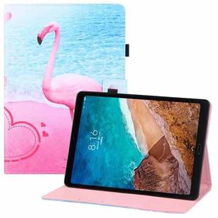 For Xiaomi Mi Pad 4 Plus Colored Drawing Horizontal Flip PU Leather Case with Holder & Card Slots & Wallet & Sleep / Wake-up Function(Flamingo)