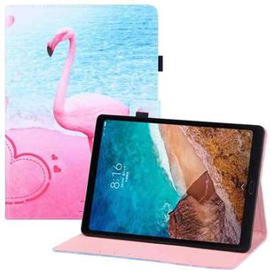 For Xiaomi Mi Pad 4 Colored Drawing Horizontal Flip PU Leather Case with Holder & Card Slots & Wallet & Sleep / Wake-up Function(Flamingo)