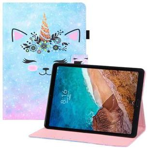 For Xiaomi Mi Pad 4 Colored Drawing Horizontal Flip PU Leather Case with Holder & Card Slots & Wallet & Sleep / Wake-up Function(Smiley Cat)