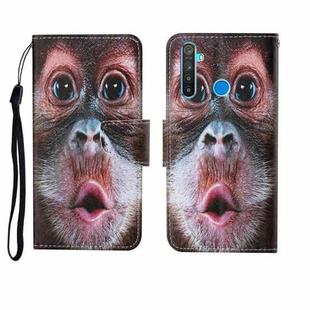 For OPPO Realme 5 Pro Painted Pattern Horizontal Flip Leathe Case(Orangutan)