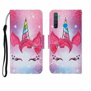 For OPPO Realme 5 Pro Painted Pattern Horizontal Flip Leathe Case(Unicorn)