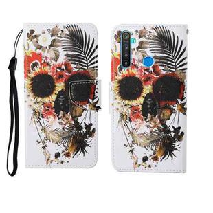 For OPPO Realme 5 Pro Painted Pattern Horizontal Flip Leathe Case(Skull)