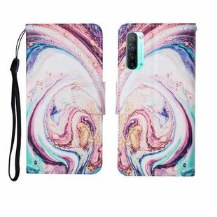 For OPPO Reno3 Painted Pattern Horizontal Flip Leathe Case(Whirlpool Marble)